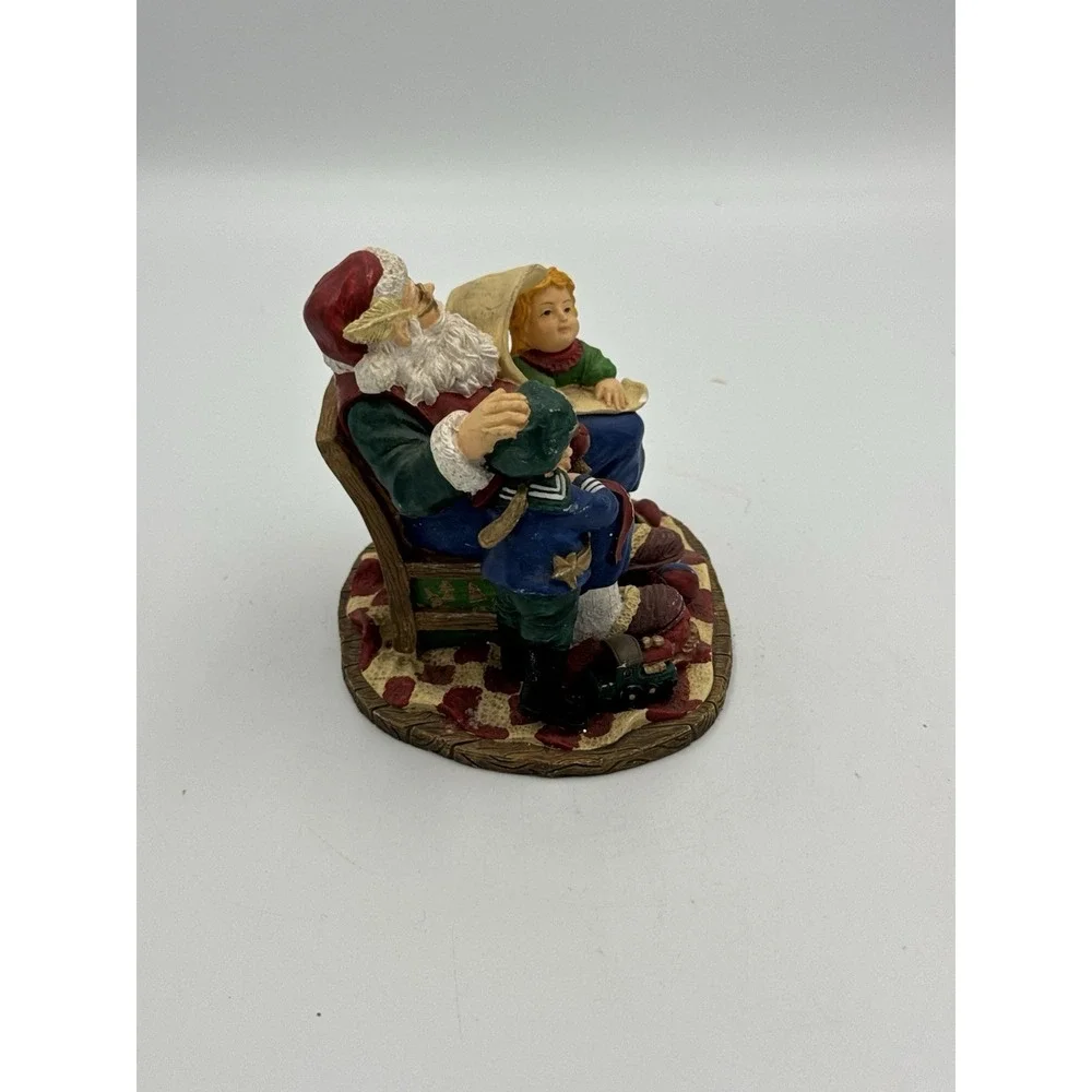 Santa's Making A  List Children Kids And Toys Decoration Resin Figure Holiday